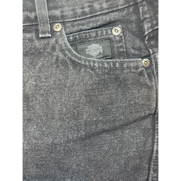 Harley Davidson Black Bootcut Jeans 12L - Picture 2 of 5